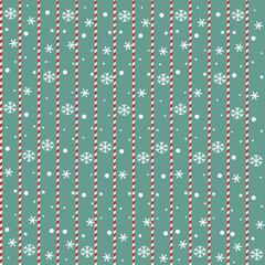 Stripes and snowflakes christmas background