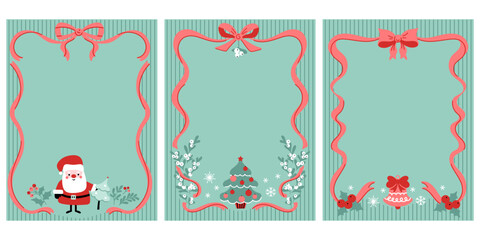 Vector templates for Christmas greetings