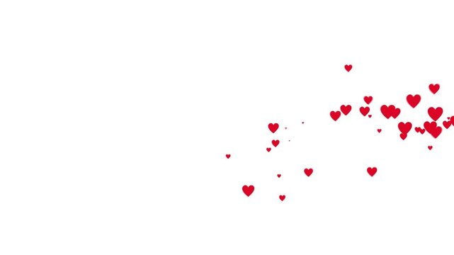 Red Hearts Flying Icon &ndash; Flying Hearts Motion Background &ndash; Love Animation for Valentine&rsquo;s Day Romantic Video