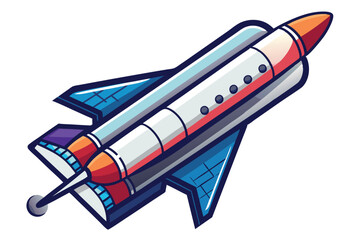 Fototapeta premium space shuttle on white background