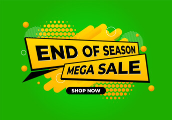 Banner Vector EPS End Of Season Sale and Mega Sale Design Template
