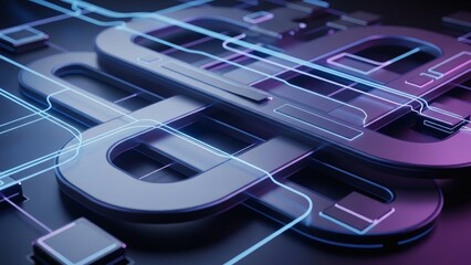 Digital Currency Network with Glowing Connections Representing Modern Financial Technology.