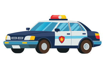 police car on white background (7) © Brojendra