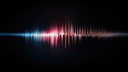 Colorful abstract representation of audio waves against a deep black backdrop