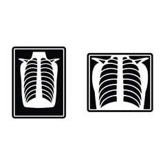 X-ray board Vector, Silhouette, Illustration