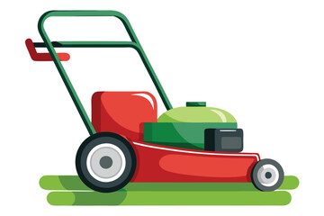 Fototapeta premium lawn mower on white background