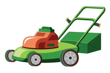 Fototapeta premium lawn mower on white background (11)