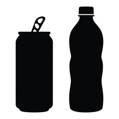 Energy Drink Vector, Silhouette, Illustration
