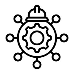 Fototapeta premium safety procedure Line Icon