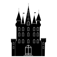 Castle silhouette, fortress vector