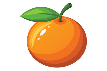 clementine on white background