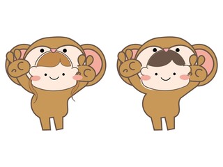 サルの着ぐるみ　子供