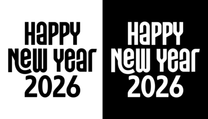 New Year typography print.Happy New Year lettering inscription,Happy New Year vector lettering.