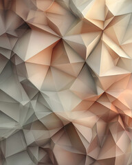 Obraz premium Soft Pastel Abstract Polygon Background with Geometric Shapes, Depth, and Subtle Lighting Effects