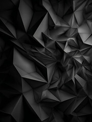 Naklejka premium Monochrome Abstract Geometric Polygon Background for Tech Design, Modern Interiors, and Creative Projects
