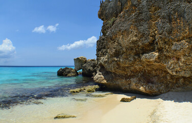 Exotic Turquoise Beach in Cura&ccedil;ao with Crystal Clear Waters
