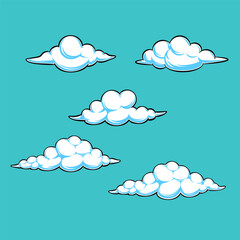 Foam or cloud decoration for background and ornaments