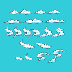 Foam or cloud decoration for carwash background