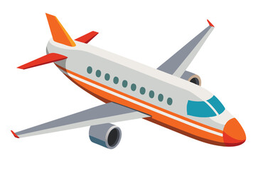 airplane on white background