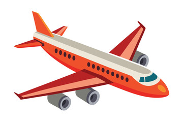 airplane on white background