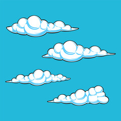 foam or cloud illustrations for decoration