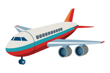 airplane on white background