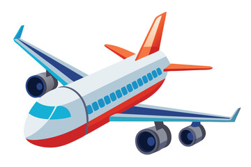 airplane on white background