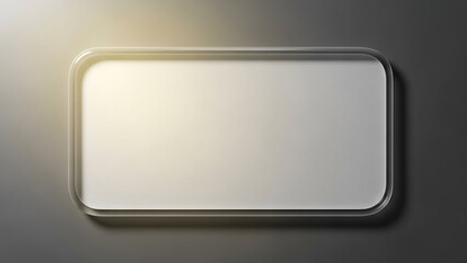 Modern metallic rectangle with soft lighting on sleek surface