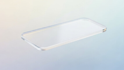 Clear smartphone case on colorful gradient background