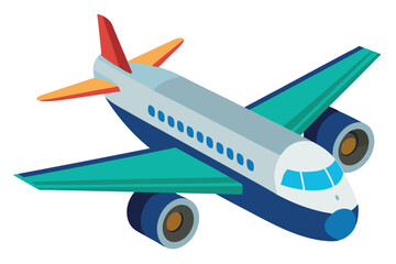 airplane on white background