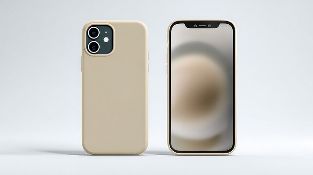 iPhone case cover isolated on white background 