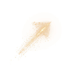 Glowing Golden Tech Arrow Pointing Up, Abstract Growth Symbol, PNG