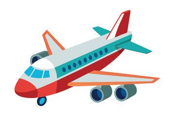 airplane on white background