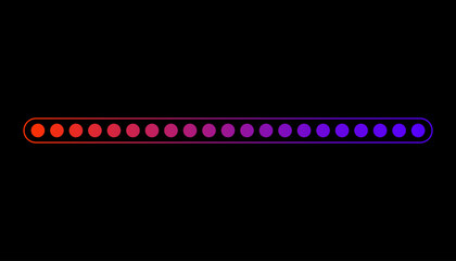 Loading or progress completed percentage bar, loading status bar, download progress icon vector