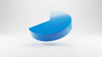 Blue pie chart symbolizing business data analysis and statistics