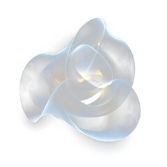 Abstract Luminous Mesh Shape with Smooth Light Lines, PNG