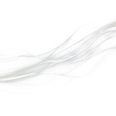 Abstract White Light Waves Flowing Isolated on Transparent Background. Png