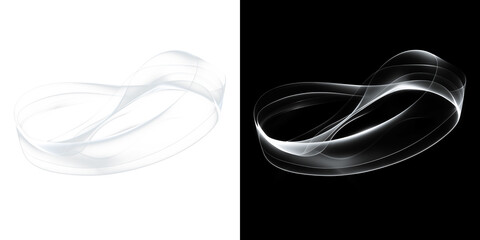 Abstract White Light Wave Transparent Energy Form