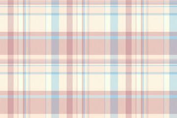 Open pattern tartan textile, pillow check background texture. Africa seamless vector fabric plaid in light and papaya whip colors.