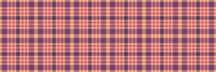 Outfit fabric texture plaid, oriental tartan textile check. Rectangle pattern background seamless vector in pink and orange colors.