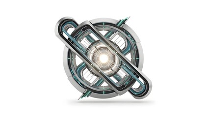 Futuristic Space Station with Interconnected Rings and Central Hub