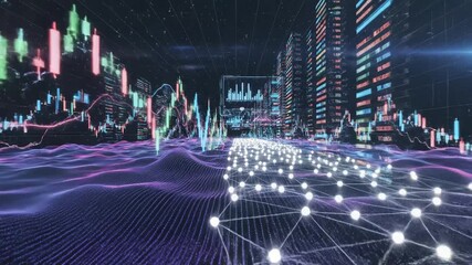 Digital network with financial data - Powered by Adobe