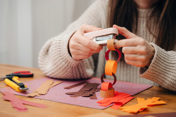 Paper blanks and craft tools for New Year decorations and creative holiday projects.