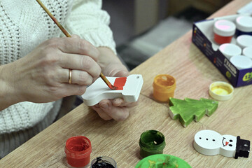 plaster, gypsum, hand-painted, colorful, handmade, handcrafted, figurine, statue, sculpture, home decor, interior, artistic, craft