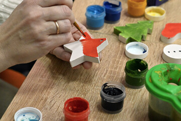 plaster, gypsum, hand-painted, colorful, handmade, handcrafted, figurine, statue, sculpture, home decor, interior, artistic, craft