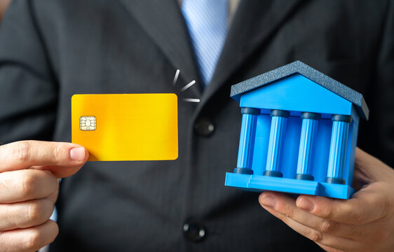 Credit card and bank. Banking and the financial ecosystem. Cashless payments growth, fintech integration, consumer finance. Digital banking services, financial security. Money management. - Powered by Adobe