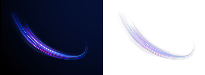 Dynamic road line color swirl streak motion bright highway.
