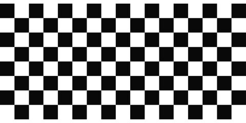 Fototapeta premium Black white checkerboard seamless pattern or Black and white square grid pattern for background vector illustration