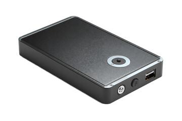 Fototapeta premium USB external hard drive isolated on transparent background