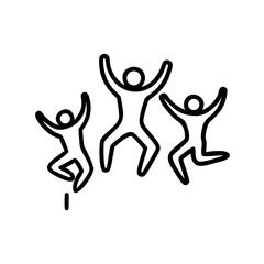 Obraz premium happy people jumping